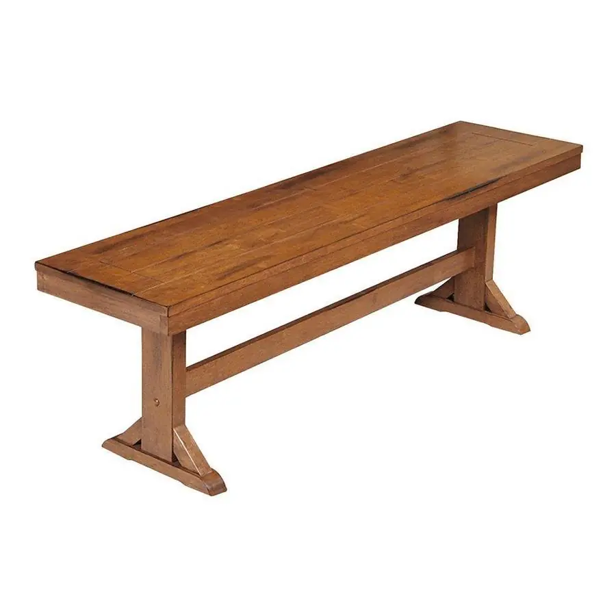 Walker Edison Antique Brown Dining Bench